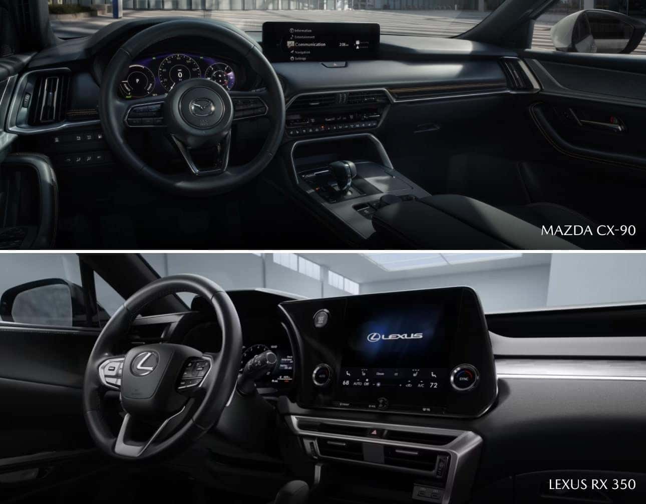 Mazda CX-90 vs. Lexus RX 350 Safety Rating and Features