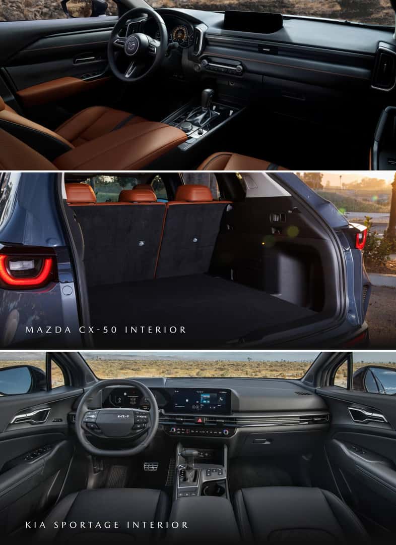 Mazda CX-50 vs. Kia Sportage Interior and Safety