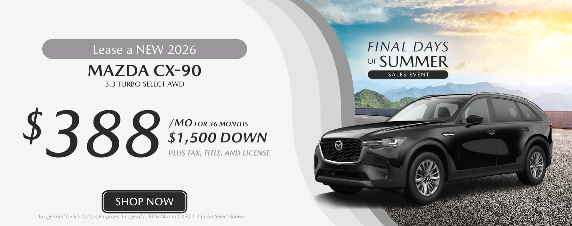 2026 CX90 Lease Slide