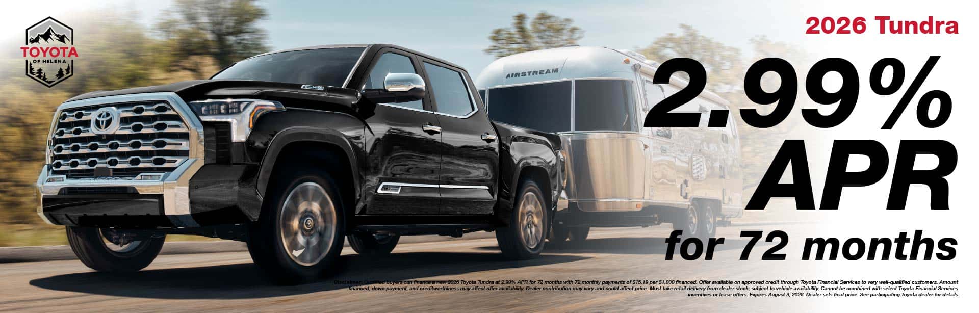 2026 Tundra APR Offer - Toyota of Helena