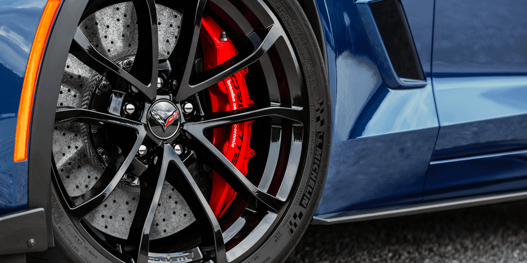 closeup view of rear tire of Grand Sport
