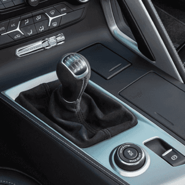 the stickshift of a Grand Sport