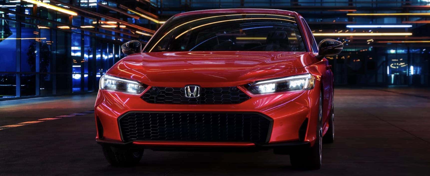 Grille of red 2026 Honda Civic Sedan in Covington, LA