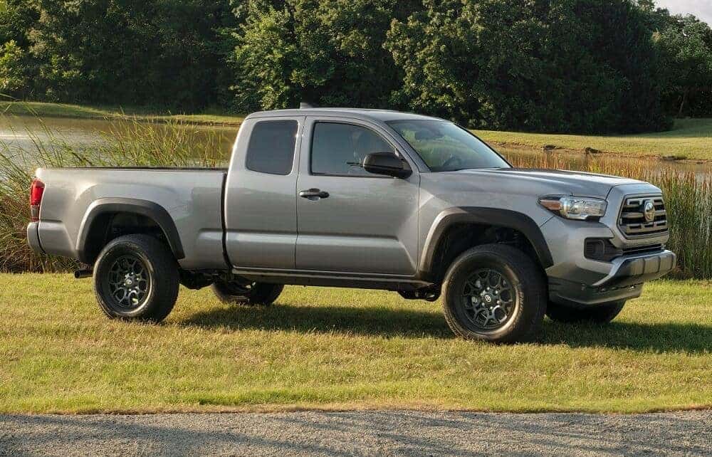 Toyota Tacoma parked on grass