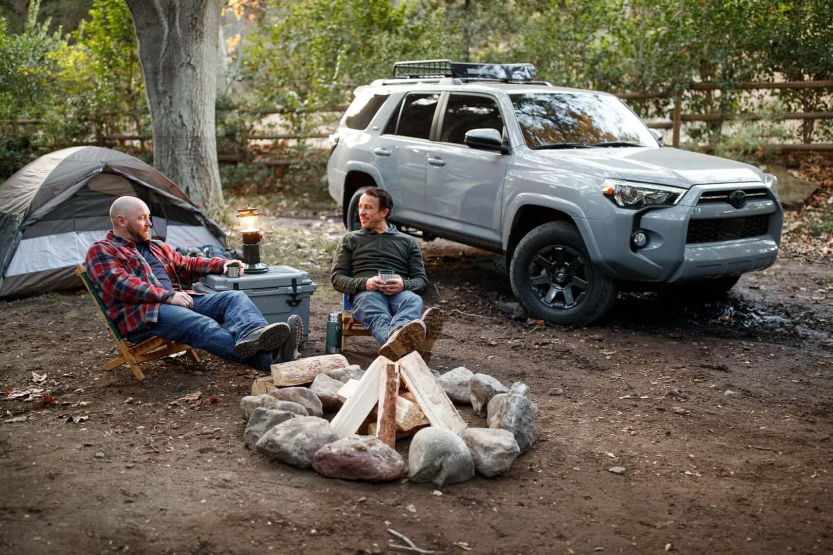 Men camping next to their 2021 Toyota 4Runner