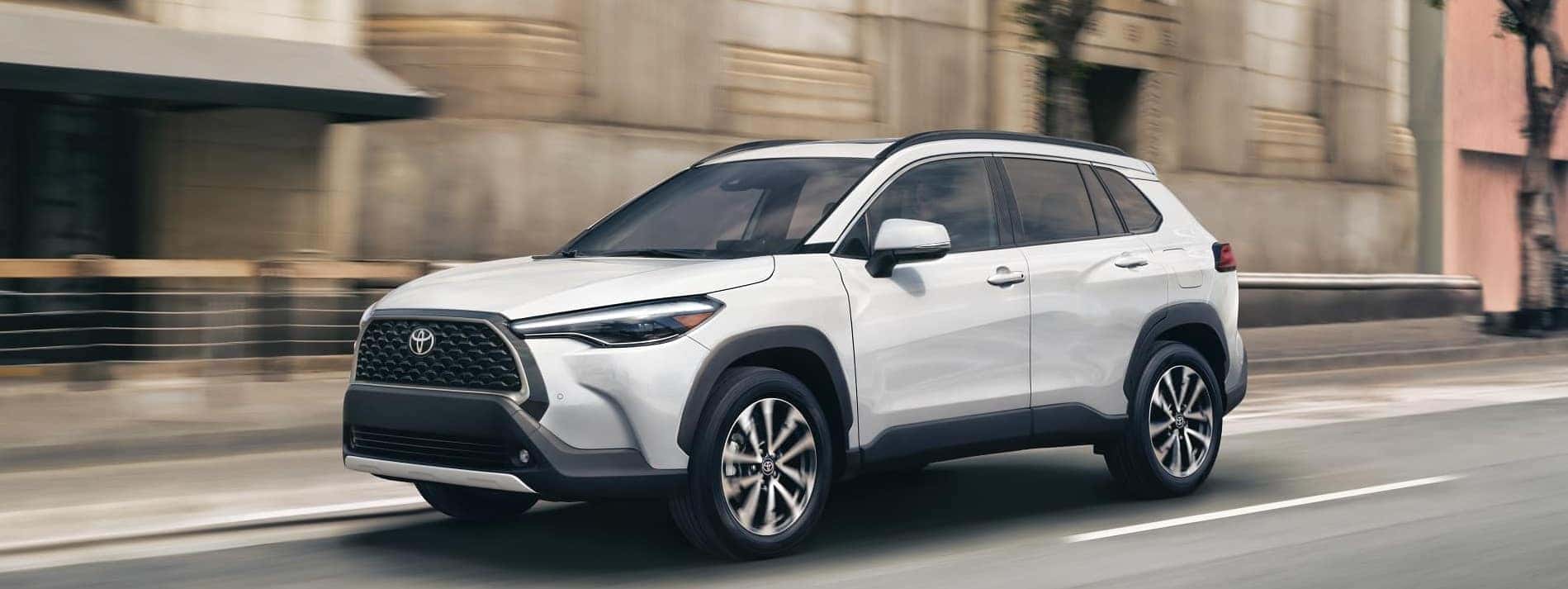 2022 Toyota Corolla Cross in motion on the road
