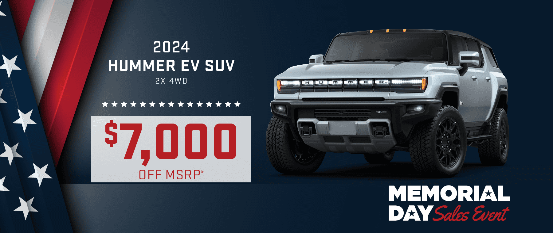 2024 GMC Hummer EV SUV 2X 4WD: Get $7,000 off MSRP