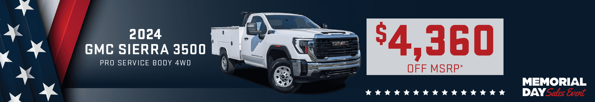 2024 GMC Sierra 3500 Pro Srevice Body 4WD: Get $4,360 off MSRP