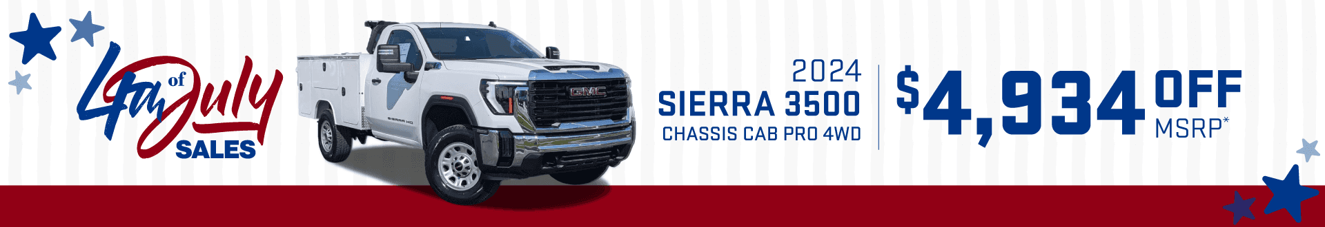 2024 GMC Sierra 3500 Chassis Cab Pro 4WD: Get $4,934 off MSRP