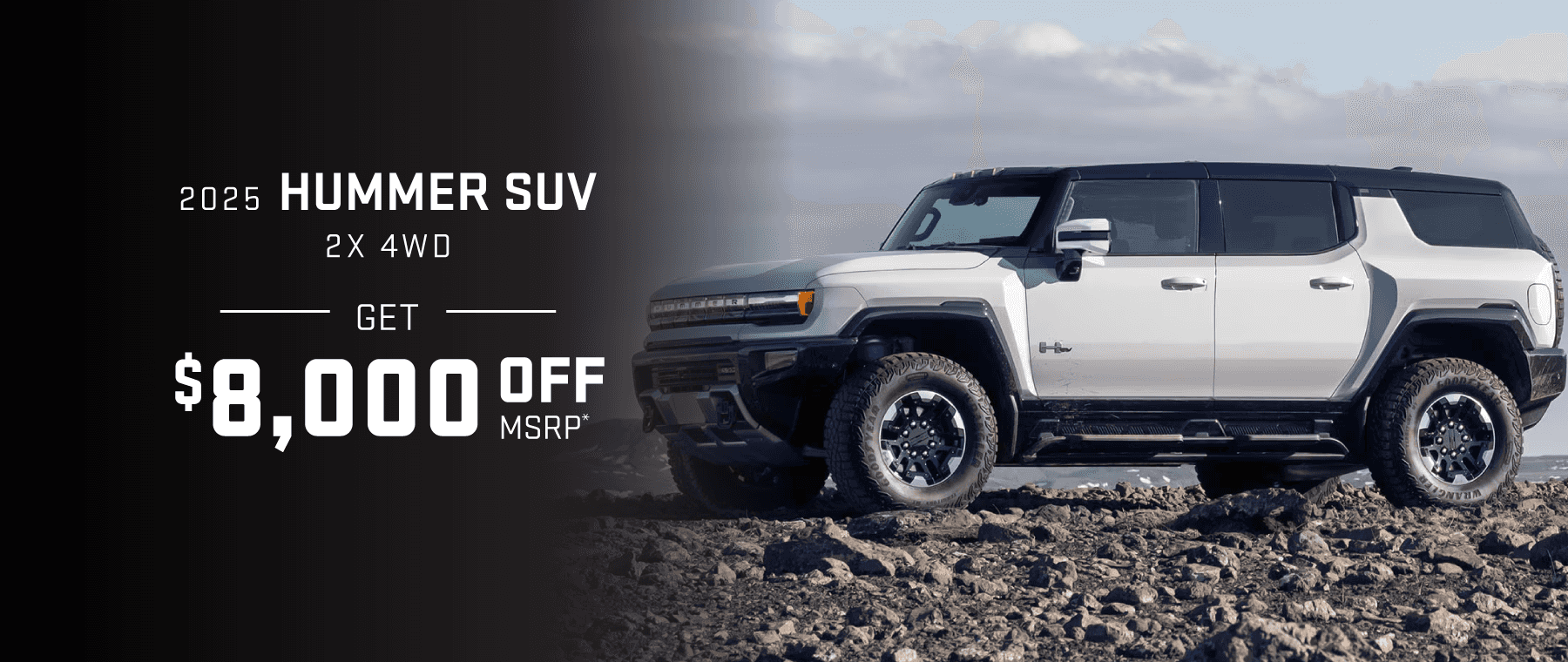 2025 GMC Hummer SUV 2X 4WD: Get $8,000 off MSRP