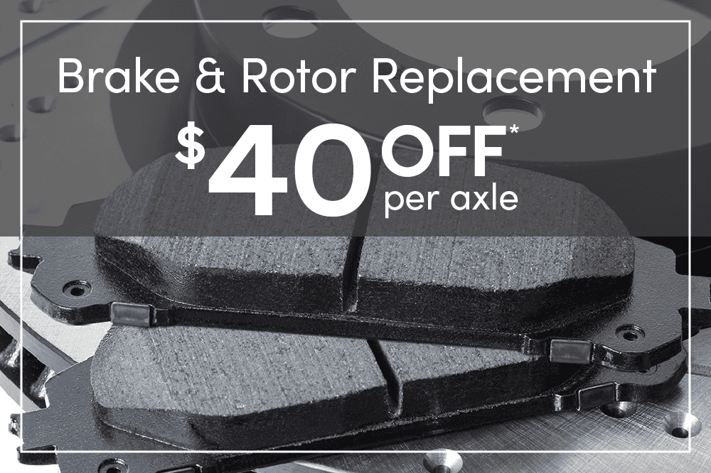 Brake & Rotor Replacement 40 off per axle