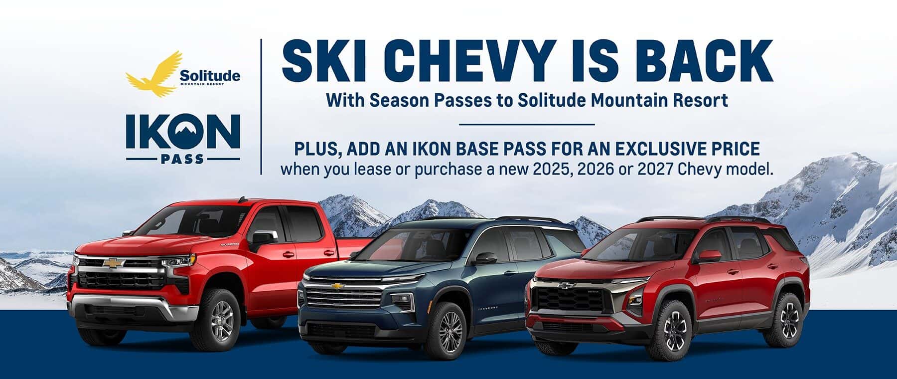 Ski Chevy With Season Passes to Solitude Mountain Resort