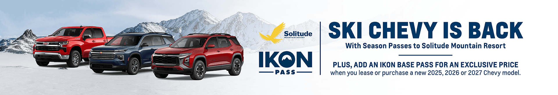 Ski Chevy With Season Passes to Solitude Mountain Resort