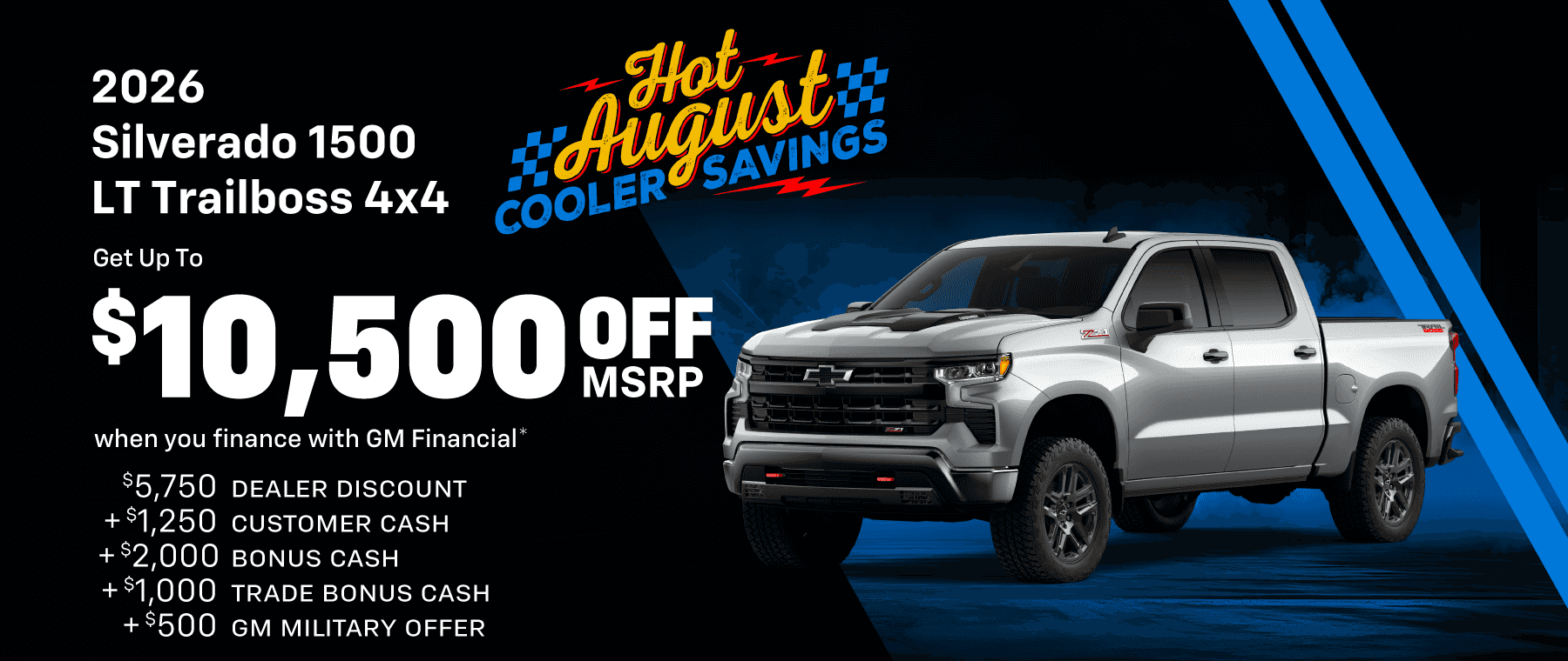 2026 Silverado 1500 LT Trailboss 4x4 : $10,500 off!