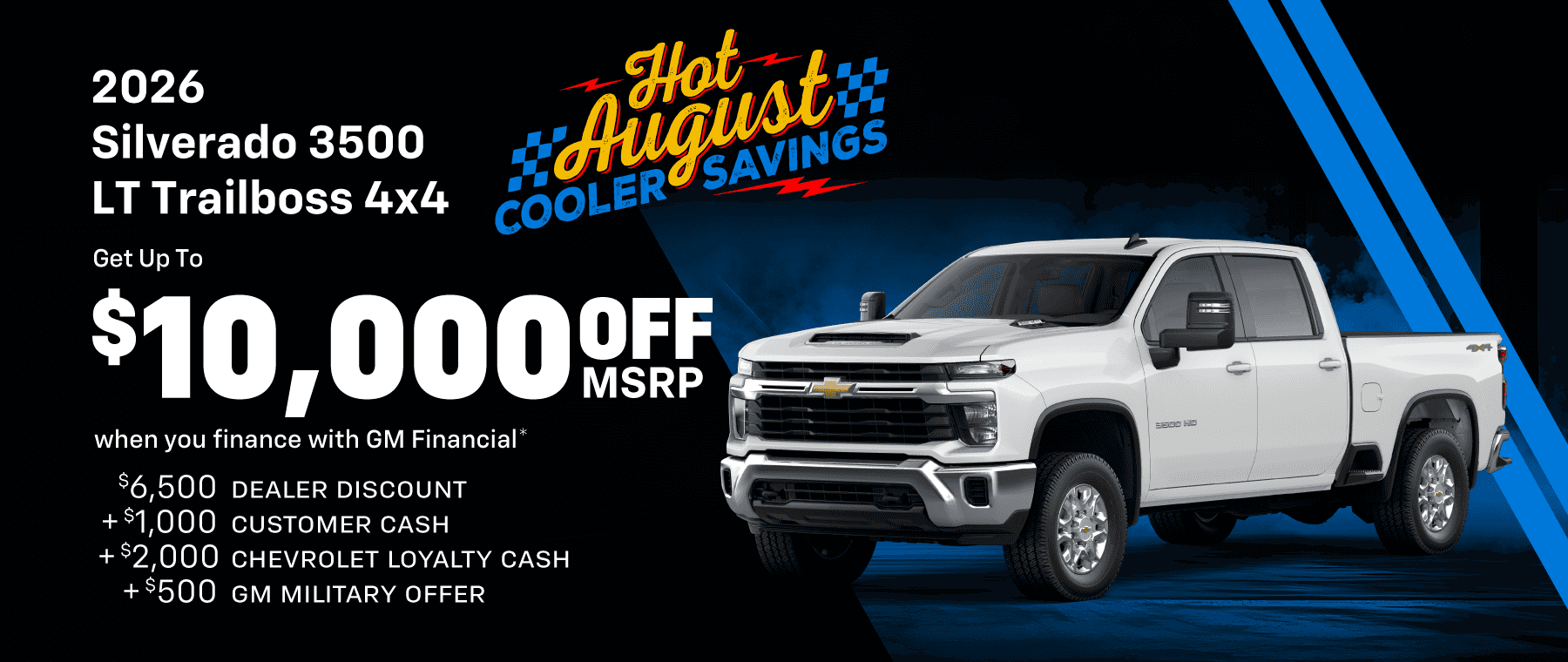 2026 Silverado 3500 LT Trailboss Package 4x4 : $10,000 off!