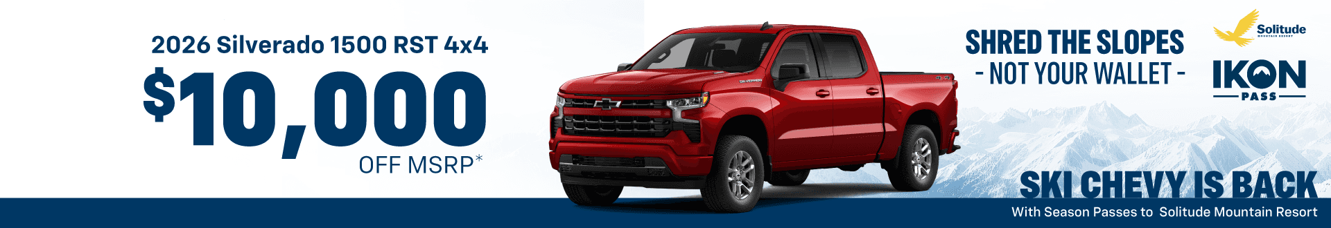 2026 Chevrolet 1500 RST 4X4 : $10,000 OFF MSRP!*