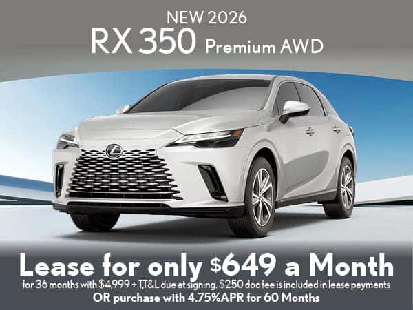 New 2026 RX 350 Premium AWD 