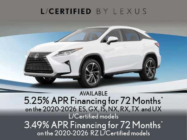 Lexus Certified 5.25% APR