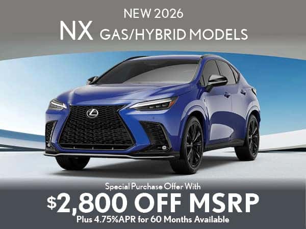 New 2026 NX gas models savings