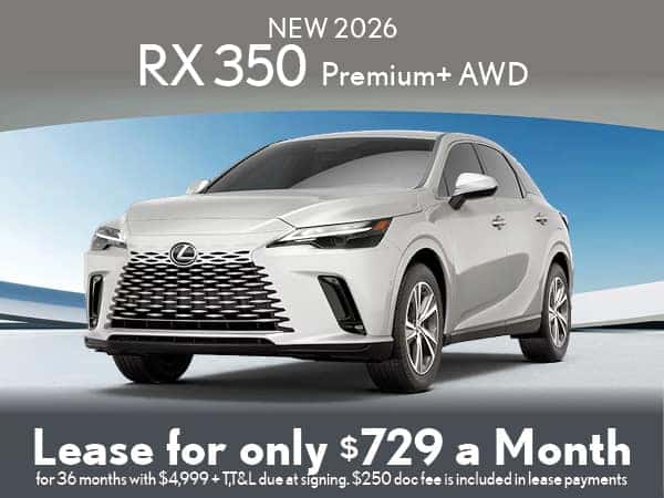New 2026 RX 350 Premium+ AWD lease