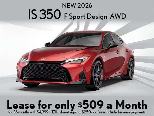 New 2026 IS 350 F Sport Design AWD lease