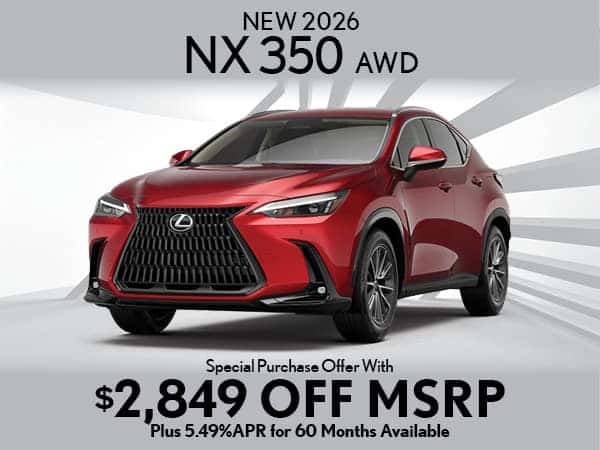 New 2026 NX 350 AWD savings