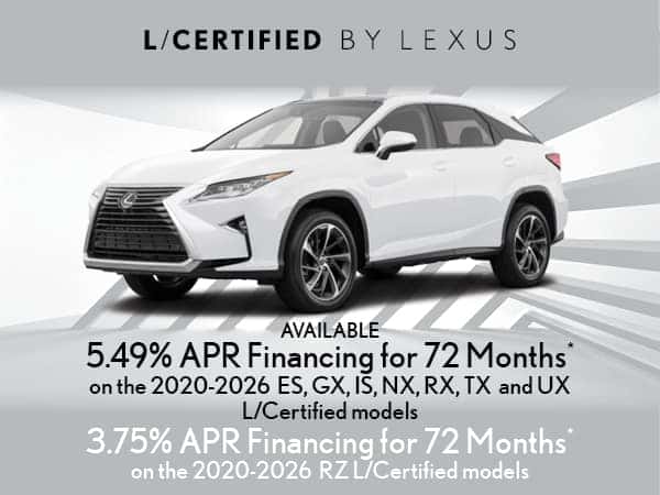 Lexus Certified 5.49% APR