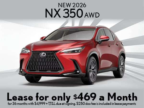 New 2026 NX 350 AWD lease