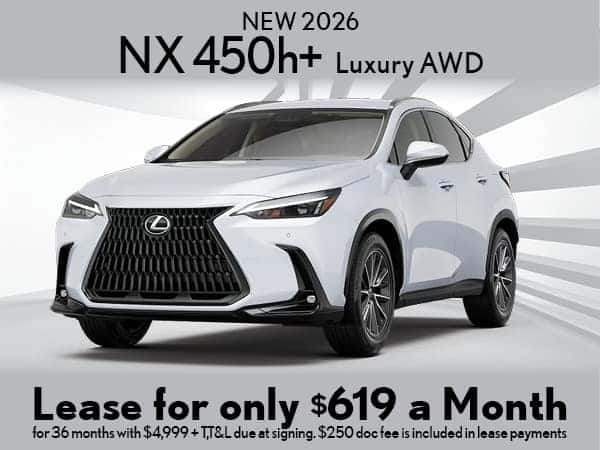 New 2026 NX 450h+ Luxury AWD lease