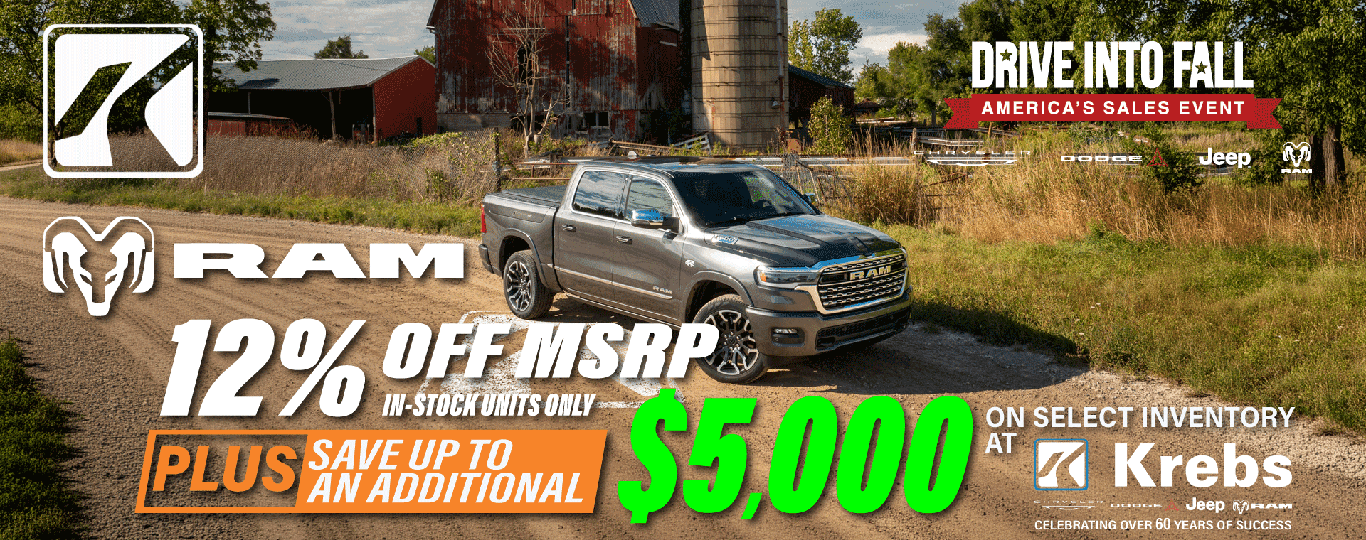 Image representing 12% Off MSRP and additional savings on Ram Trucks
