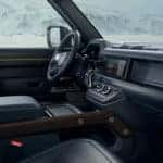 black interior of a 2021 Land Rover Defender