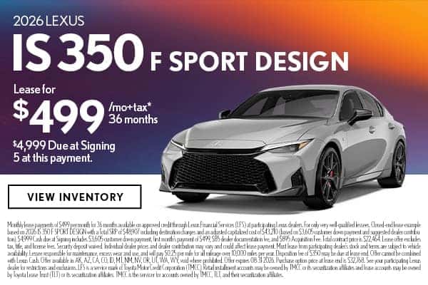 2026 Lexus IS 350 F SPORT DESIGN
