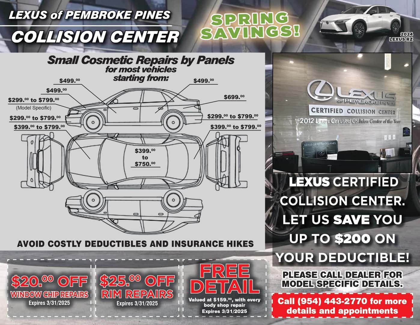 Collision Center Specials