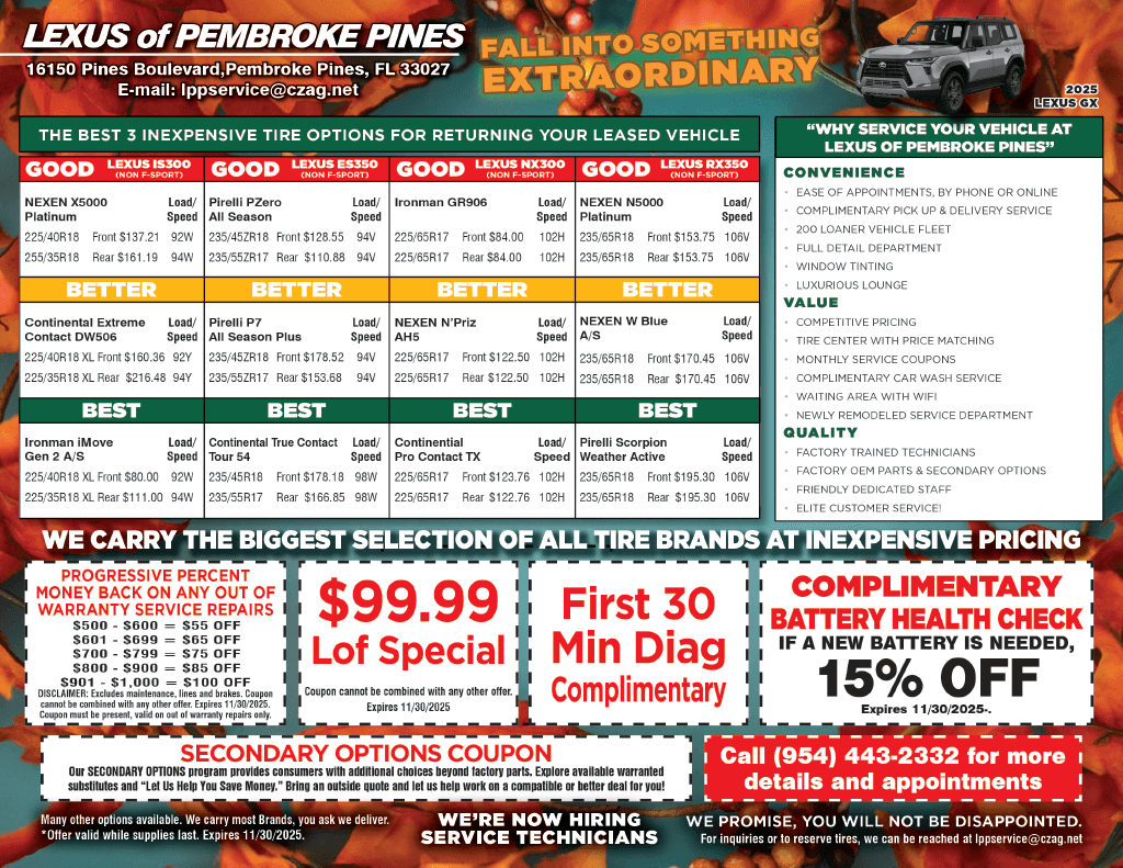 Service Specials