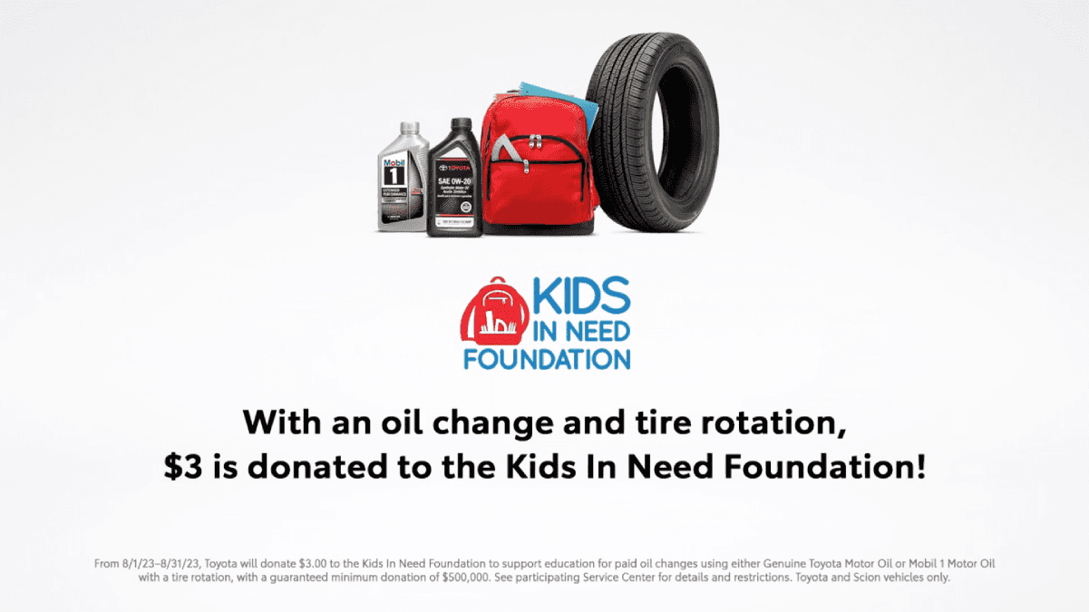 Toyota of Anaheim is proud to support the Kids in Need Foundation and provide 400 backpacks with supplies to support students in our local community.