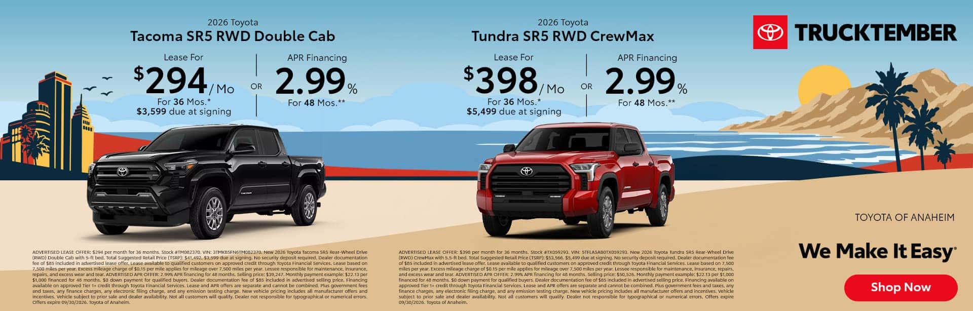 TACOMA AND TUNDRA