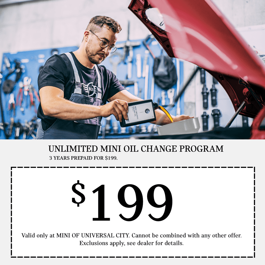 mini cooper oil service special in los angele california