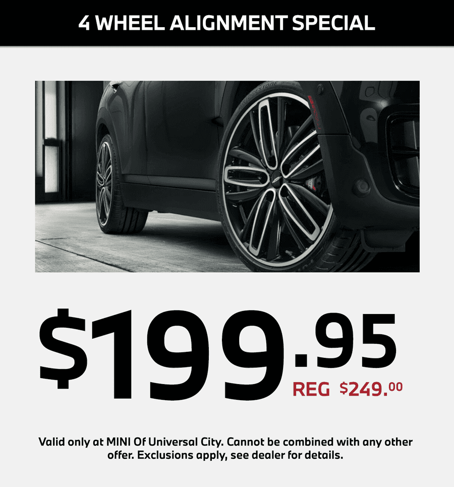 4 wheel alignment service special