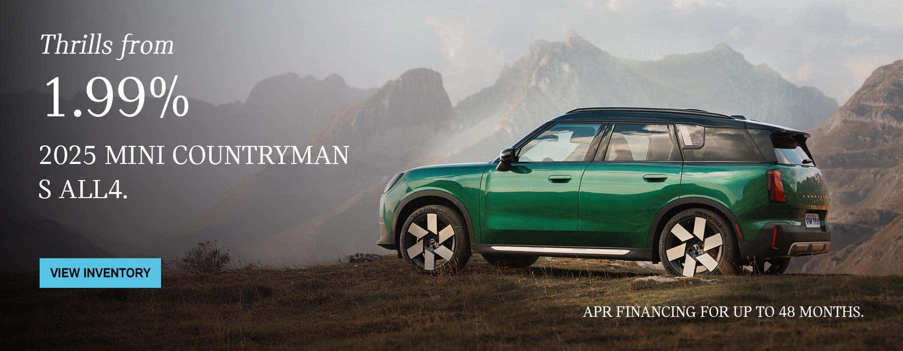 Green Countryman on top of a hill.