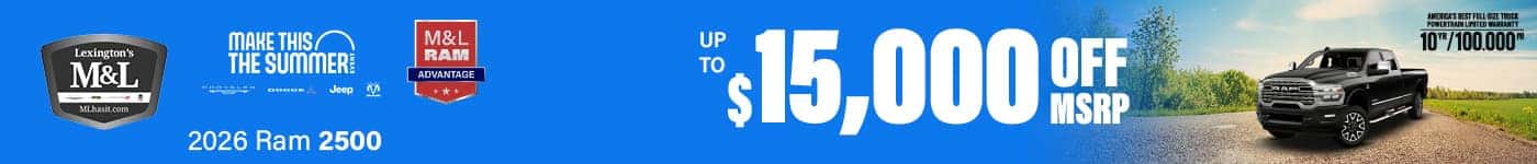 Get up to $15,000 Off a New Ram 2500 Laramie