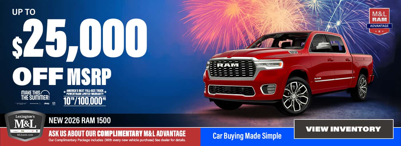 Get up to $25,000 Off MSRP on A New 2026 Ram 1500