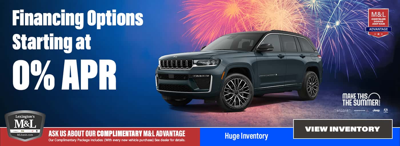 Financing Starting at 0% APR
