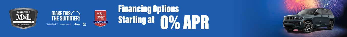 Financing Starting at 0% APR