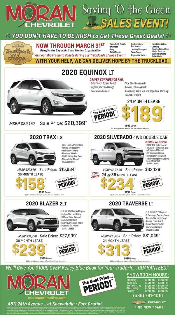 Weekly Chevrolet Specials in Fort Gratiot Moran Chevrolet Fort Gratiot