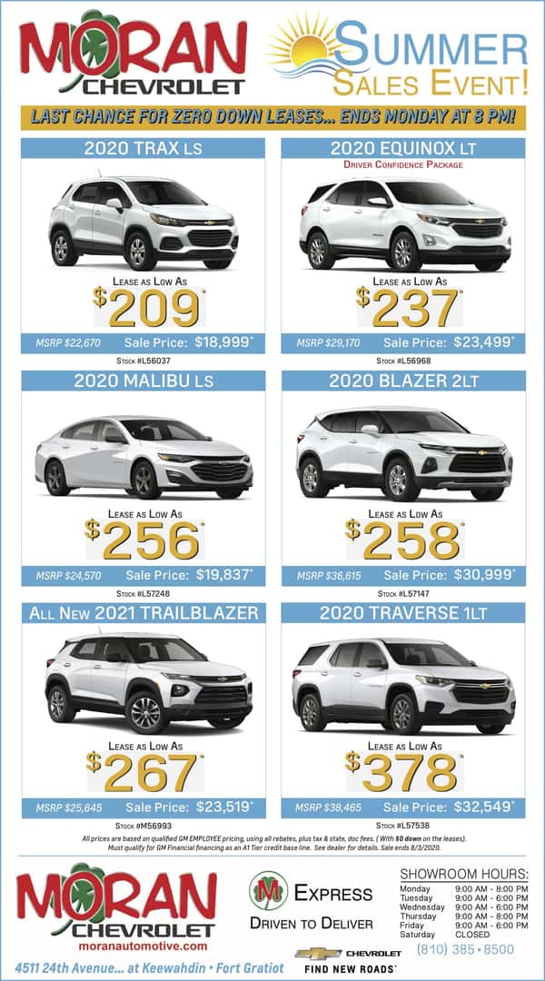 Weekly Chevrolet Specials in Fort Gratiot Moran Chevrolet Fort Gratiot