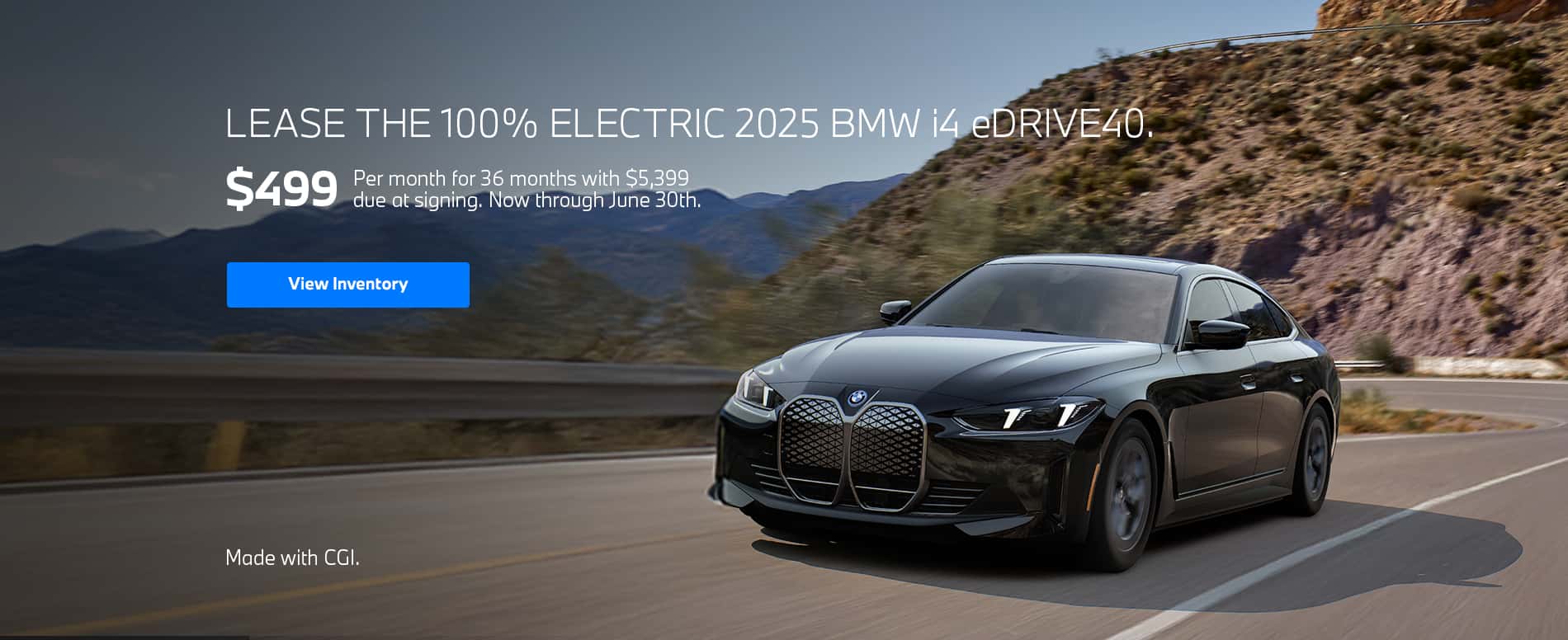 2025 i4 lease starting at $499 per month for 36 months