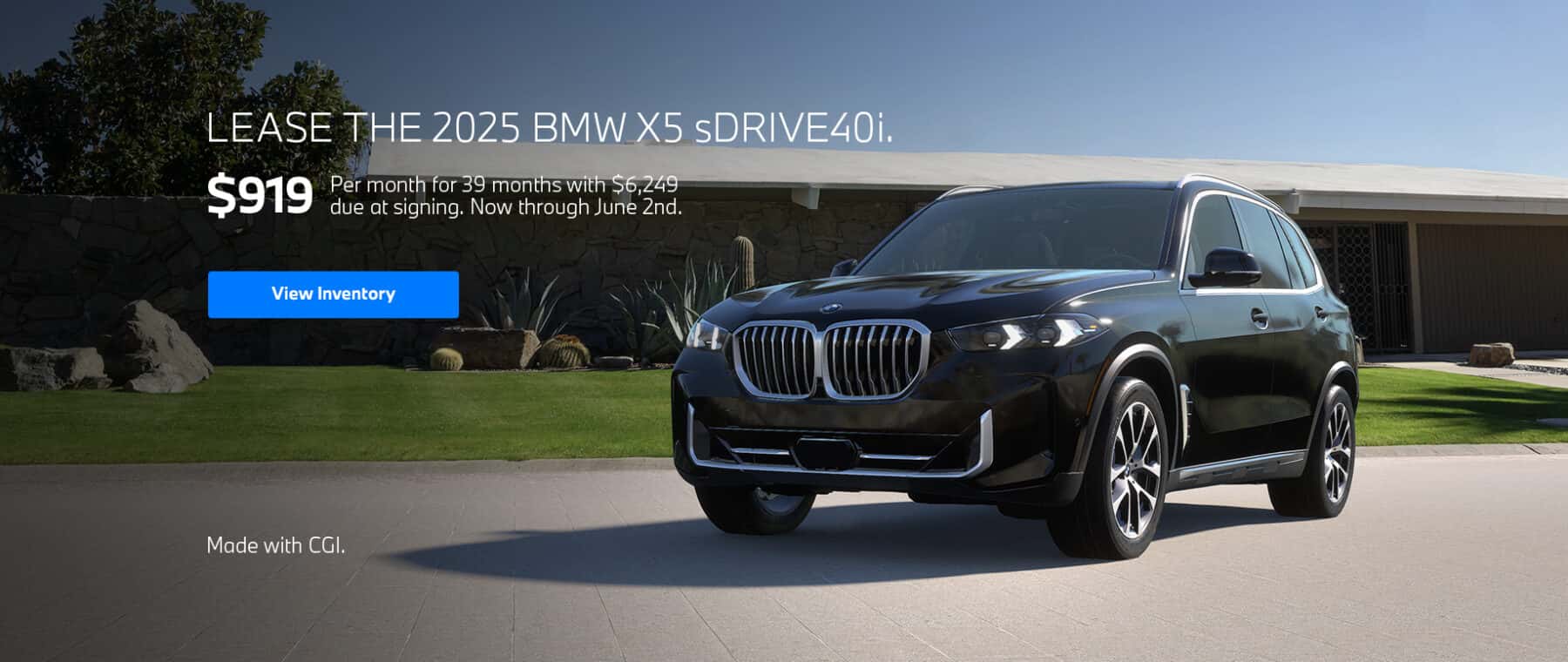 2025 X5 lease starting at $949 per month for 39 months