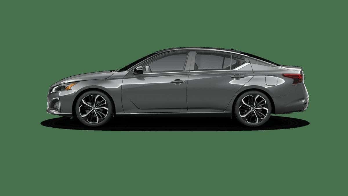 2026 Nissan Altima SR in gray with black 19-inch wheels and sport styling