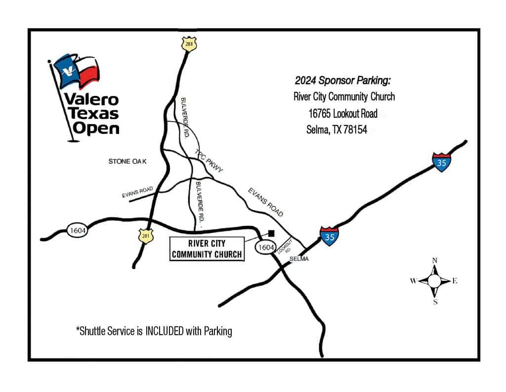 Valero Texas Open Parking Map