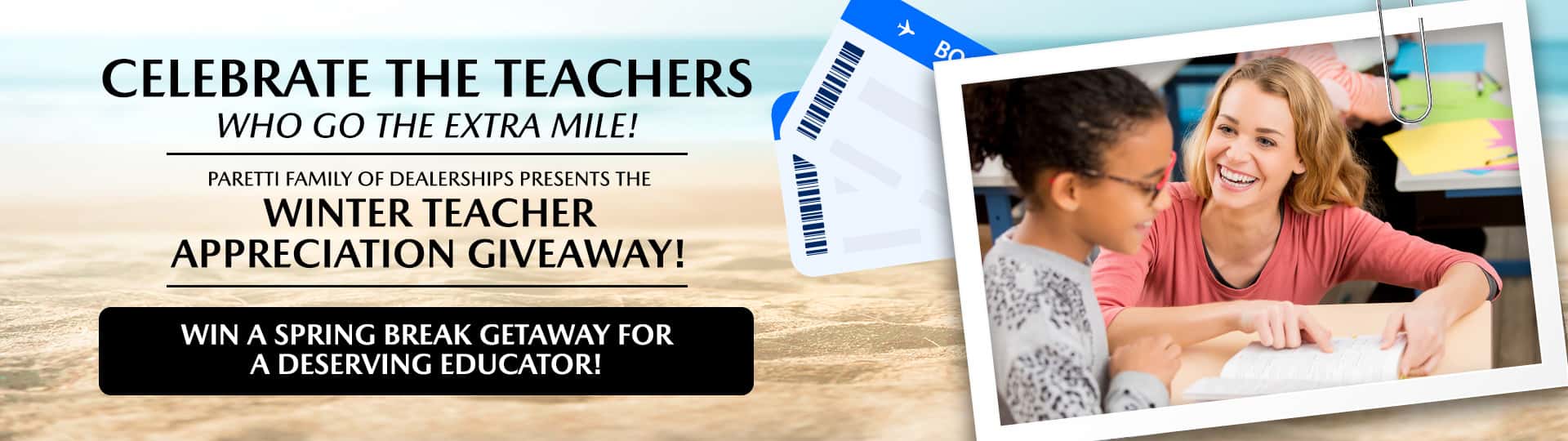 Teacher Appreciation Spring Break Giveaway
